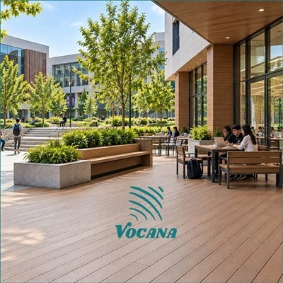 WPC-däck för universitetscampusgårdar|Vocana